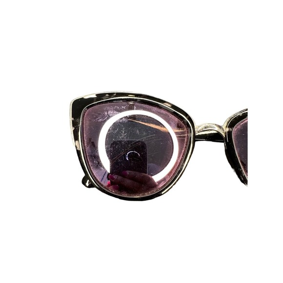 Quay Australia Black Silver Tortoise My Girl Cat Eye Sunglasses - Picture 5 of 7